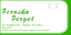 piroska pergel business card